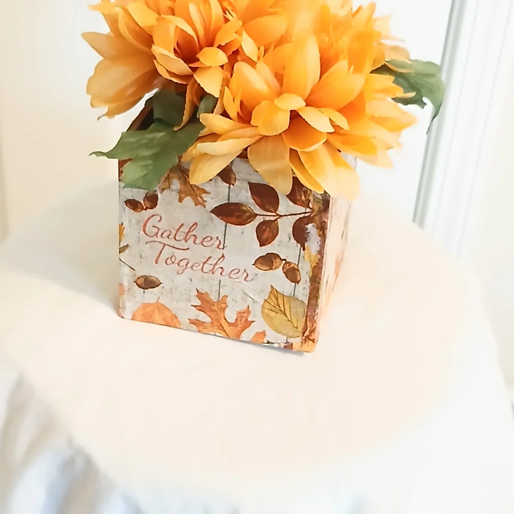 Vibrant Orange Faux Floral Arrangement